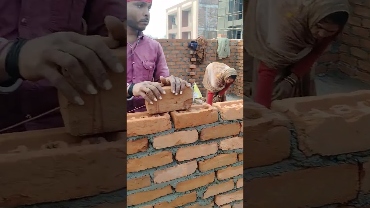 4 inch brick wall laying 