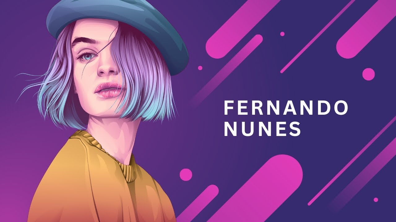 Cobain Bikin Vector Portrait di Infinite Design Pakai Color Pallet dari Fernando Nunes