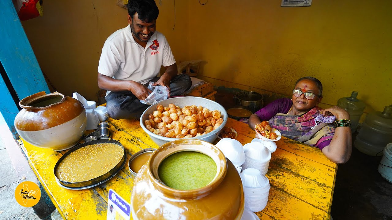 Famous Bhagwati Aunty Ragda Panipuri In Hyderabad Rs. 20/- Only l Hyderabad Street Food