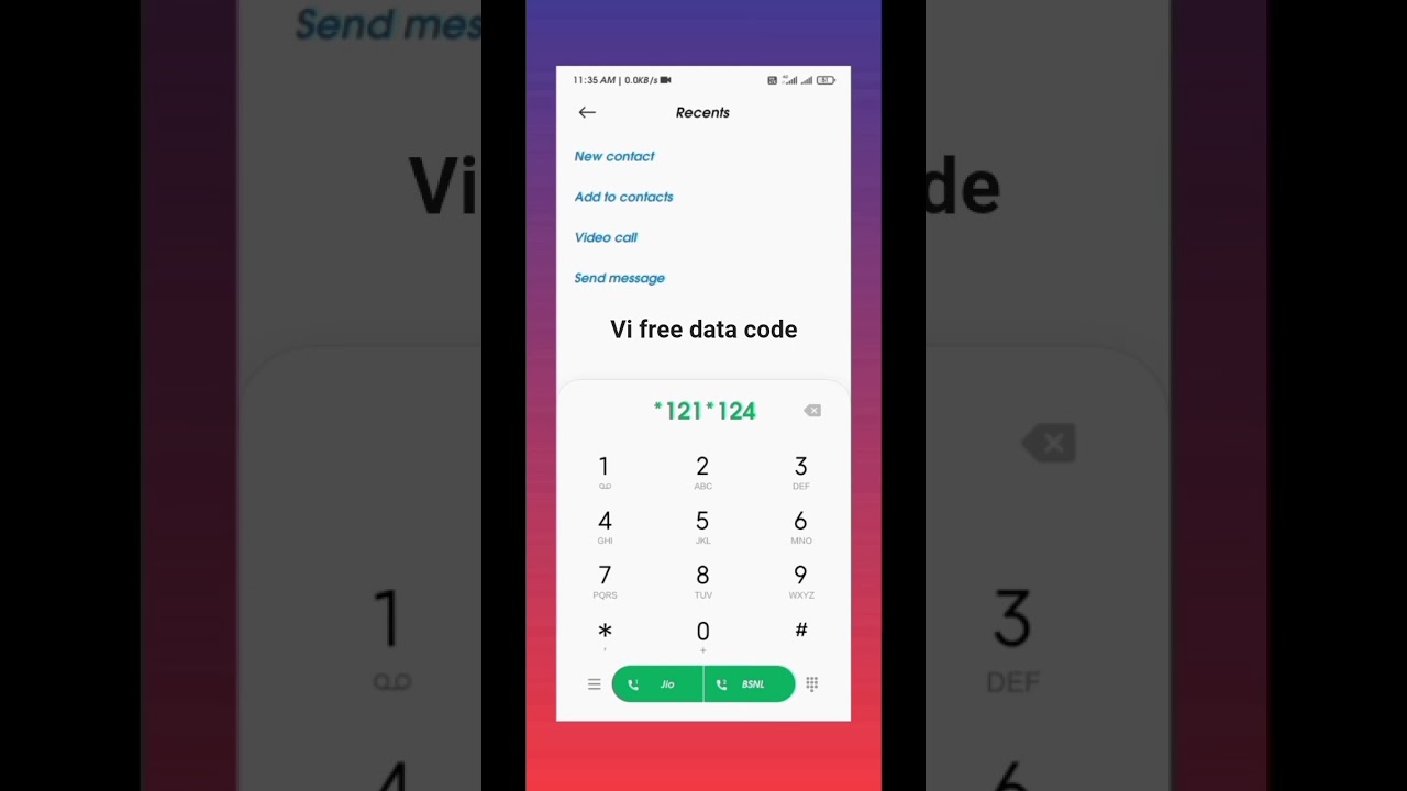 vi data code#vi free data code 1GB#vi sim card data loan kaise nikale#vi data code se data kese le
