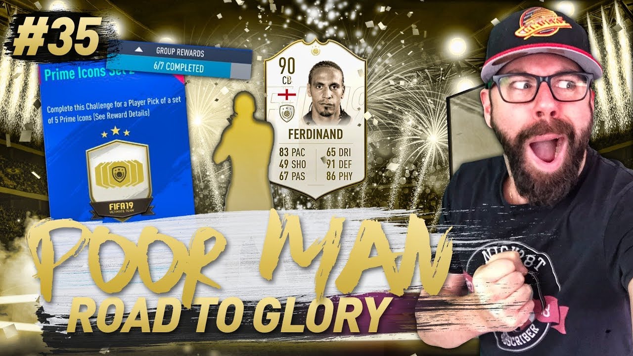 PRIME ICON 90 RIO FERDINAND!!! COMPLETING HIM! - POOR MAN RTG #35 - FIFA 19 Ultimate Team
