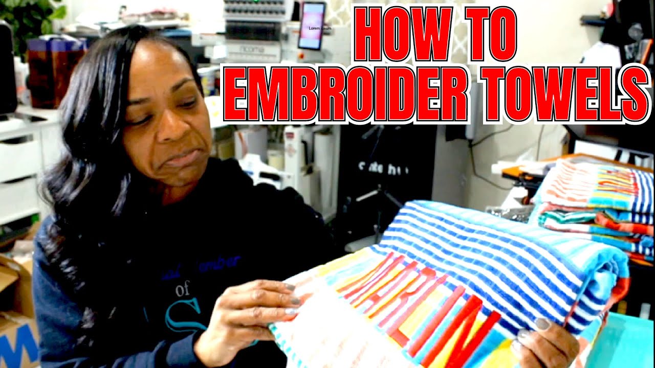 How to Embroider a Towel | Easy Embroidery Project | Walmart Beach Towels | Ricoma Marquee 2001