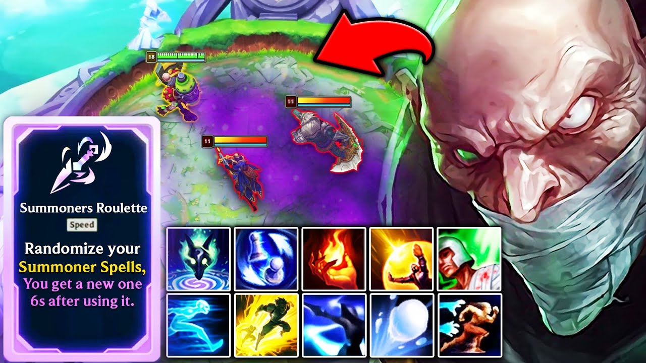 Singed but I have 14 Summoner Spells and they never go on cooldown (2V2 ARENA MODE)