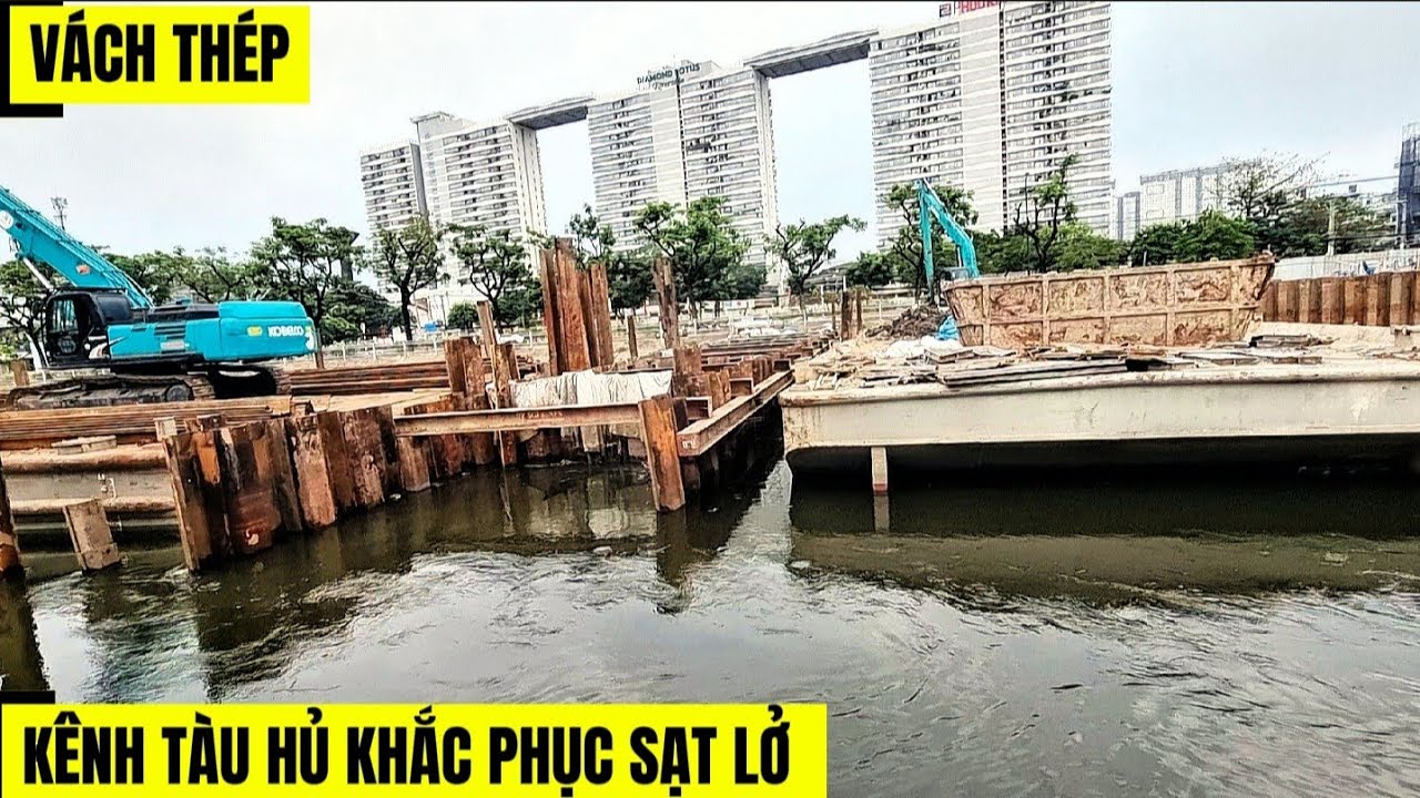 2/3/2026 Kênh Tàu Hủ Đang Ép Thành Vách Thép Khắc Phục Sự Cố Sạt Lở