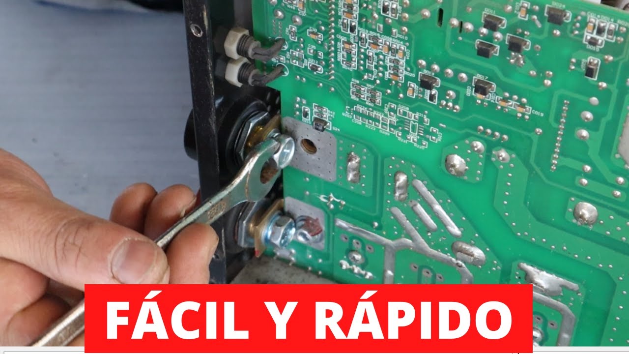 Como reparar soldadora, cambiar conectores.