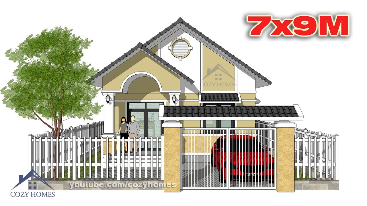 #CozyHomes | Mẫu Nh&agrave; 7x9m C&oacute; 2 Ph&ograve;ng Ngủ | House Plan 7x9m - 2 Bedroom