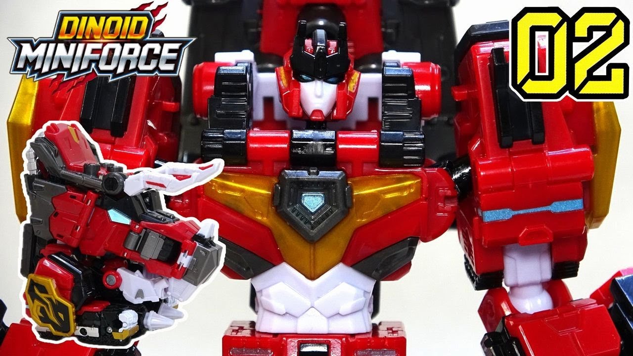 【燃焼系トリケラロボ】恐竜ヘッドが変形 バーニングケラ ミニフォース ダイノイドウォリアー