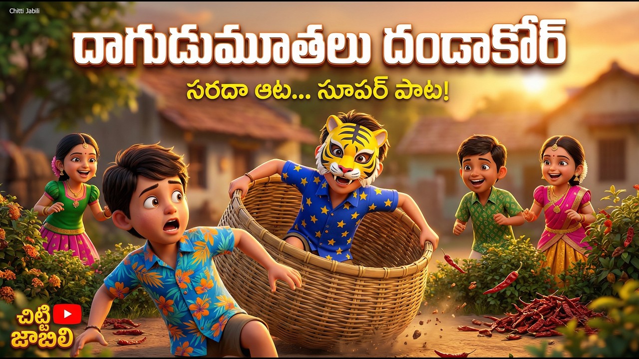 దాగుడుమూతలు దండాకోర్ పిల్లల పాట | Dagudu Moothalu Danda Kor Rhyme | Rhymes for Kids | Chitti Jabili