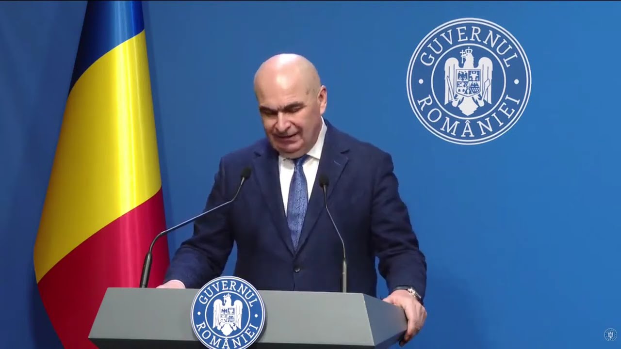 Conferință de presă susținută de prim-ministrul României, Ilie Bolojan