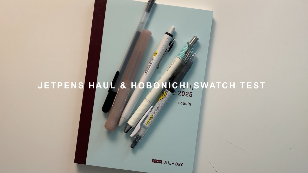 JetPens Haul & 2025 Hobonichi Swatch Test ⊹₊✎⋆. Pilot Kakuno Fountain Pen, Uniball One, and More!