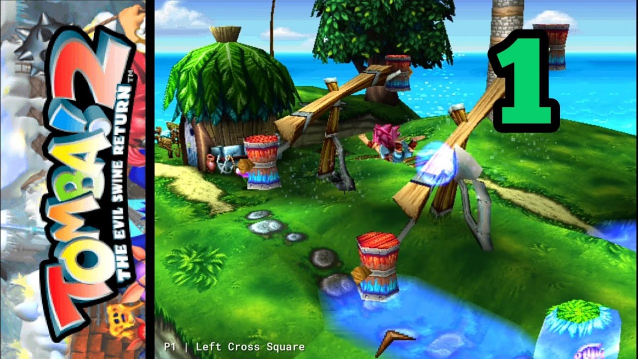 Tomba 2 (PS1) Gameplay - Town of the Fisherman - 1