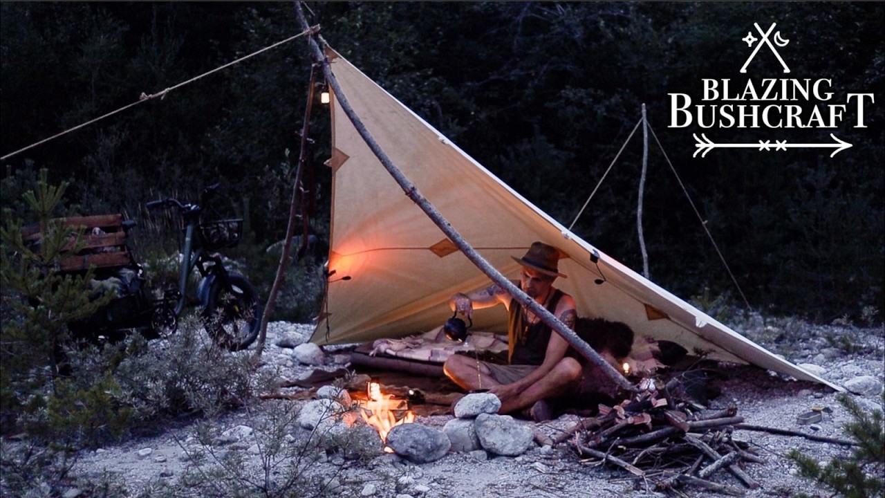 Bikepacking Bushcraft Wildcamp By A River