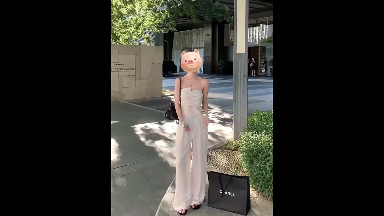 Tshop&titi女裝 性感露肩上衣+高腰闊腿褲兩件套T6329