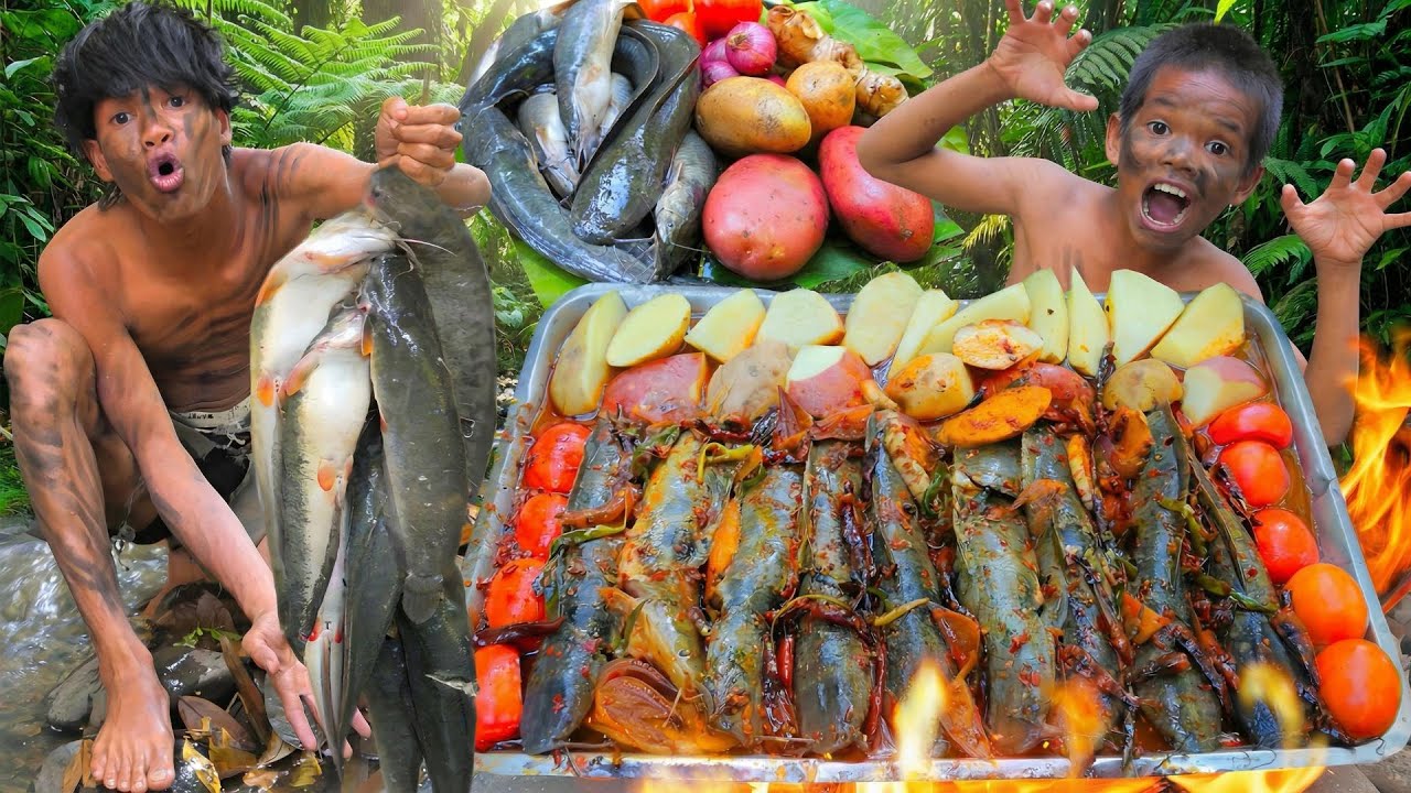 Wilderness Cooking Cook Fish / Jungle Cooking Channel