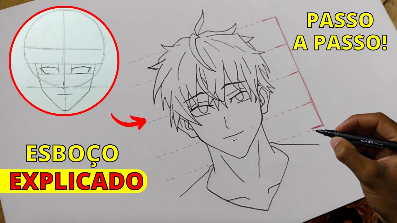 Aprenda de uma vez a DESENHAR ANIME | Passo a passo do zero