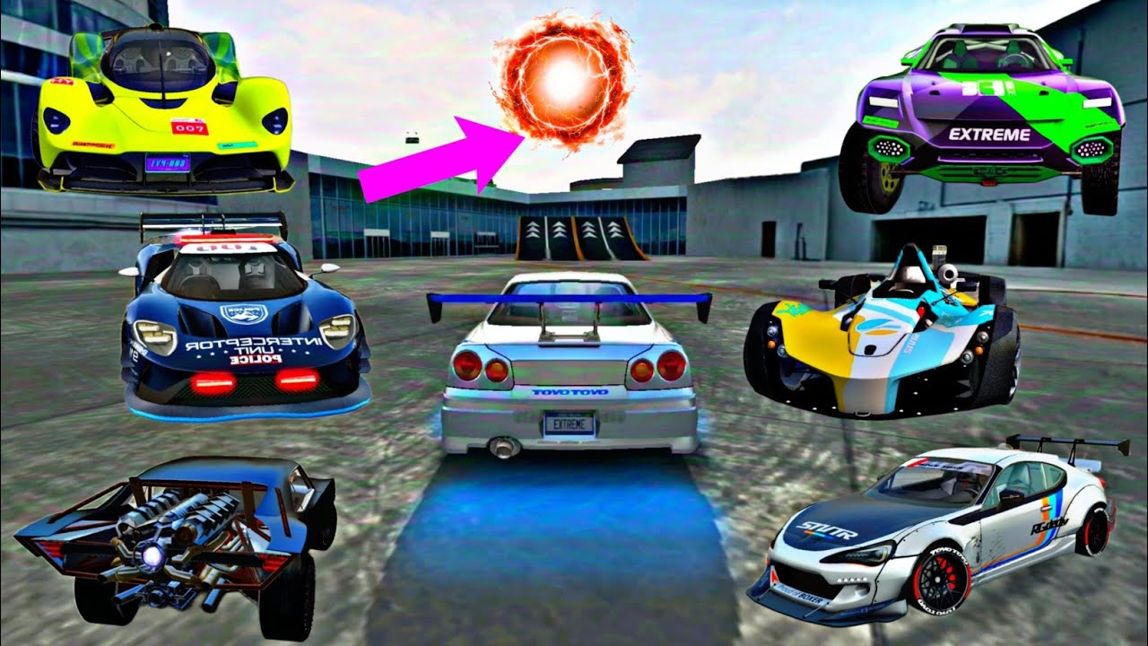 All Super Fast Sports Cars Stunts Through Ramp3 Challenge // Extreme Car Driving Simulator