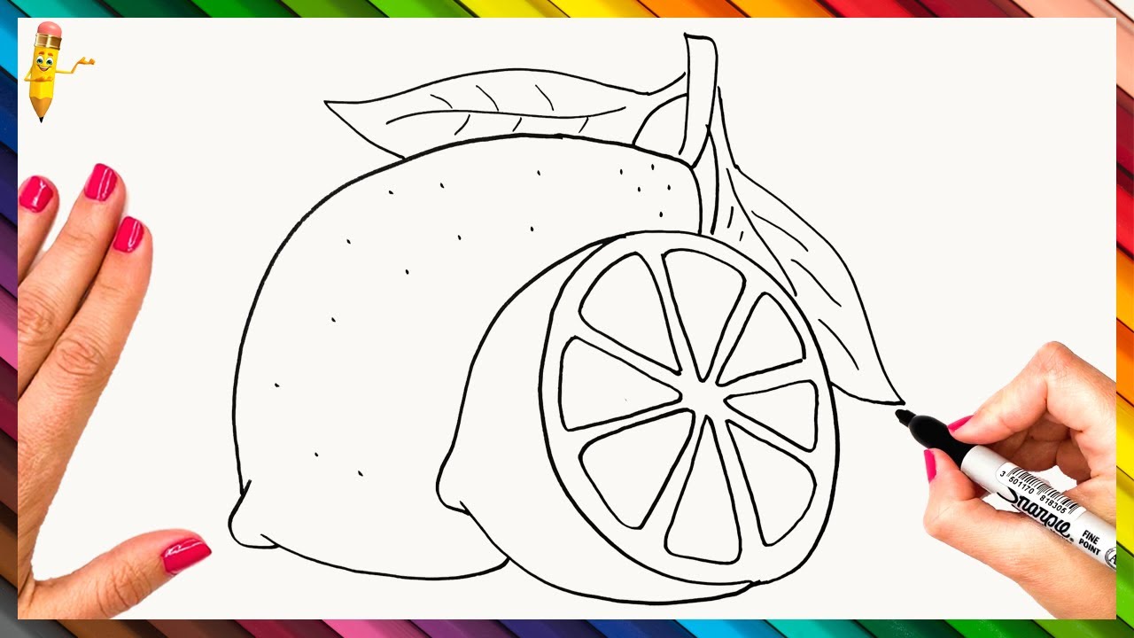 How To Draw A Lemon Step By Step 🍋 Lemon Drawing Easy