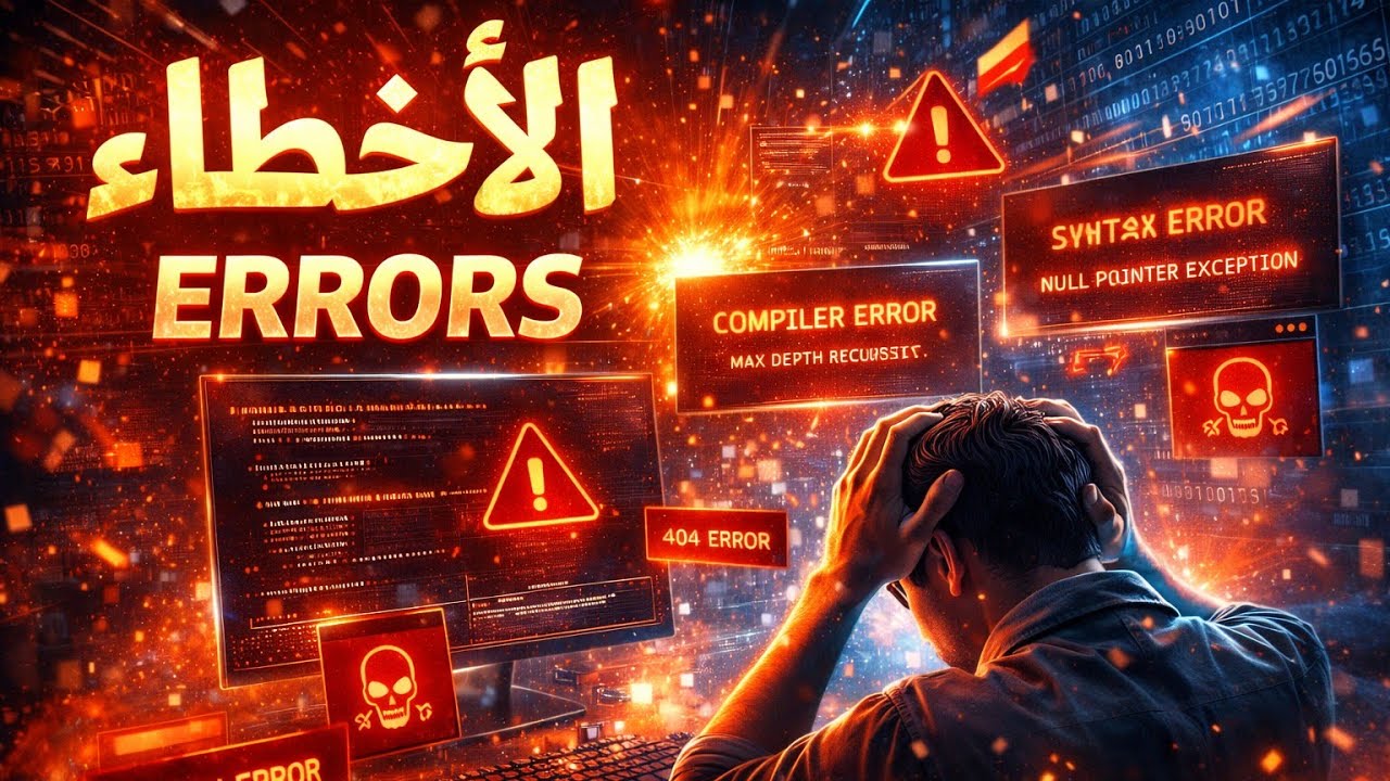 البرمجة من الصفر الدرس 7️⃣ من كورس اساسيات البرمجة : الأخطاء 