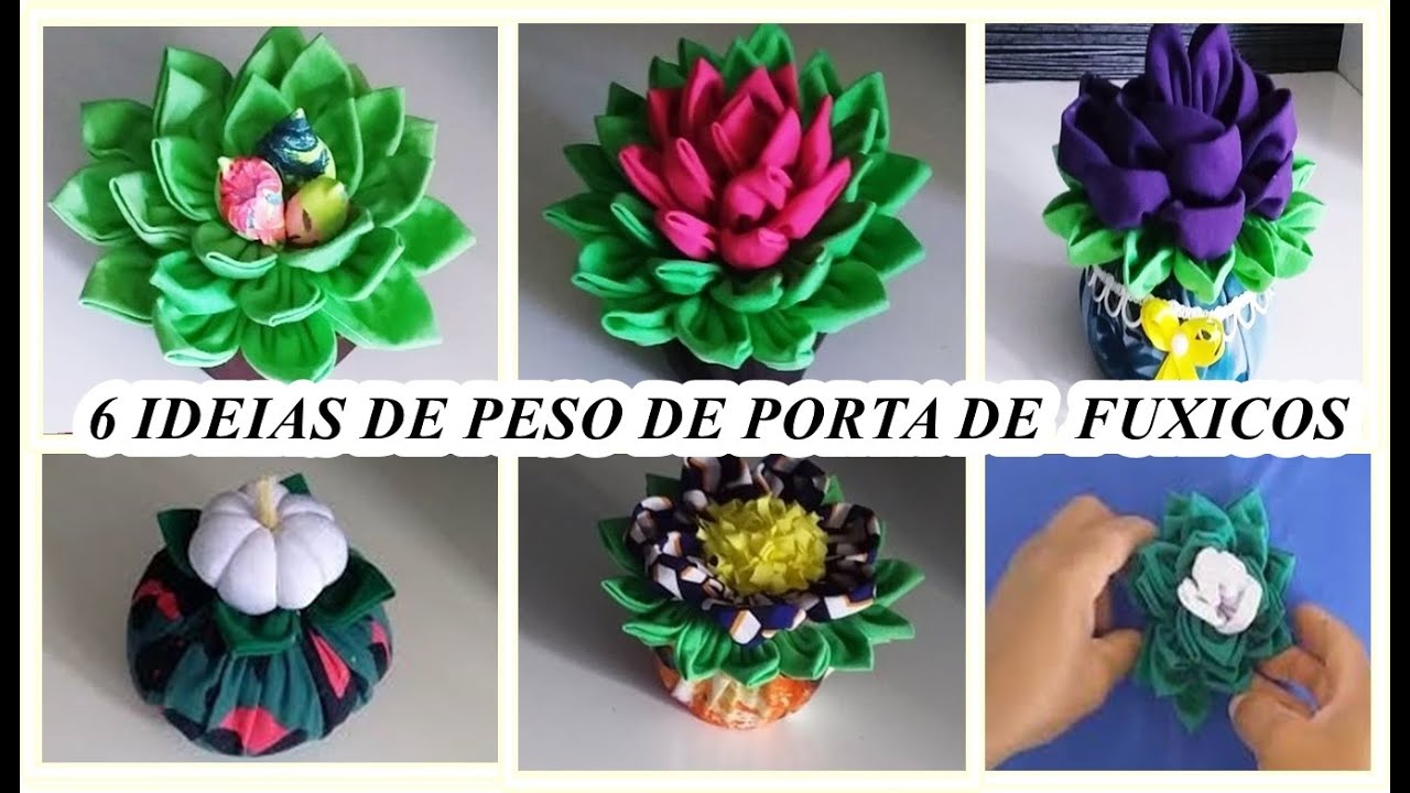 6 IDEIAS DE PESO DE PORTA FEITO COM FUXICOS