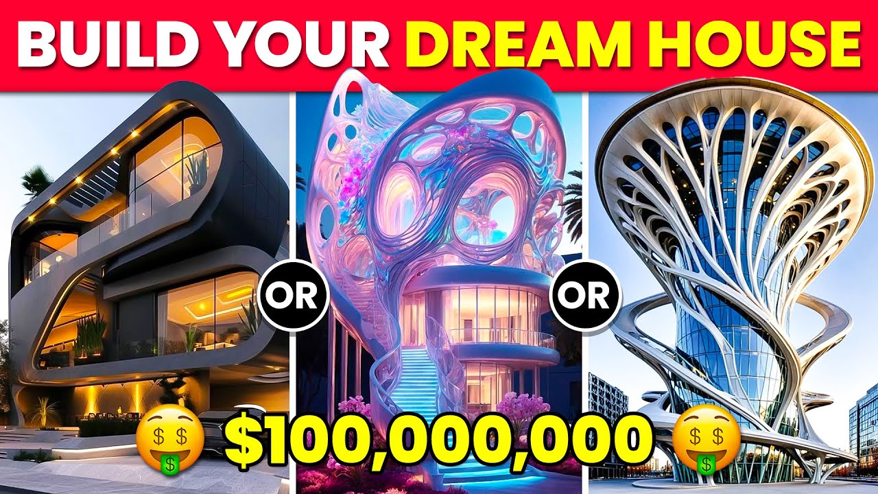 Would You Rather - Build Your $100,000,000 HOUSE 🏠🤑💸🚀 Dream Futuristic House