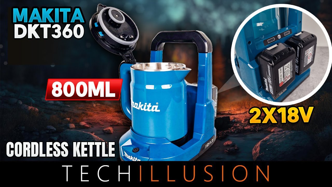 🔥БЕСПРОВОДНОЙ ЧАЙНИК от MAKITA?!🧐 Беспроводной чайник DKT360Z (XTK01Z) 36 В😱 - DKT360 - Обзор и тест