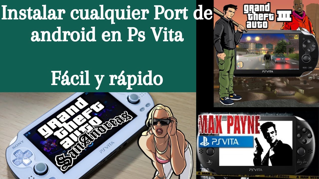 instala todo lo necesario para jugar ports de Android en ps Vita fácil y 100% funcional (mediafire)