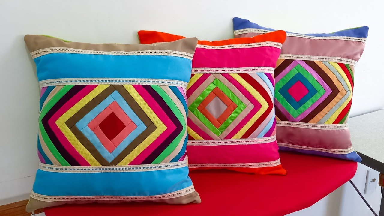 Almofada de Retalhos LINDA e fácil de Fazer  