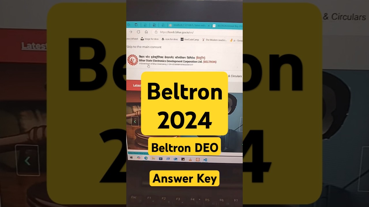 Beltron DEO 2024 Answer key is out visit official website #deo #beltron