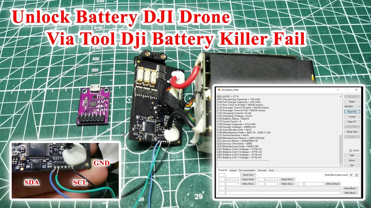 Mở Khóa Pin Dji Drone bằng Tool miễn phí thành công hay fail? Dji Battery Killer - QD Channel