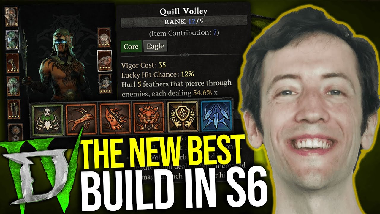 Diablo 4 - BEST BUILD in S6: Quill Volley Spiritborn
