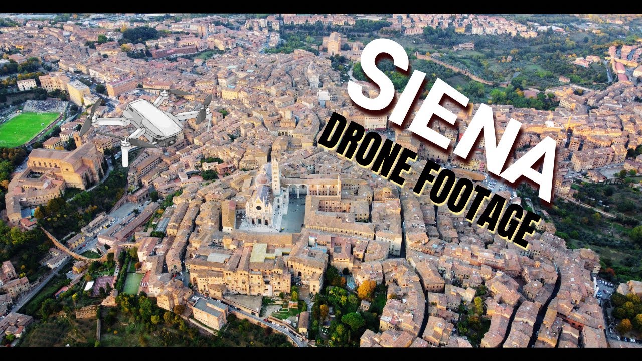 Siena Drone Footage at Sunset