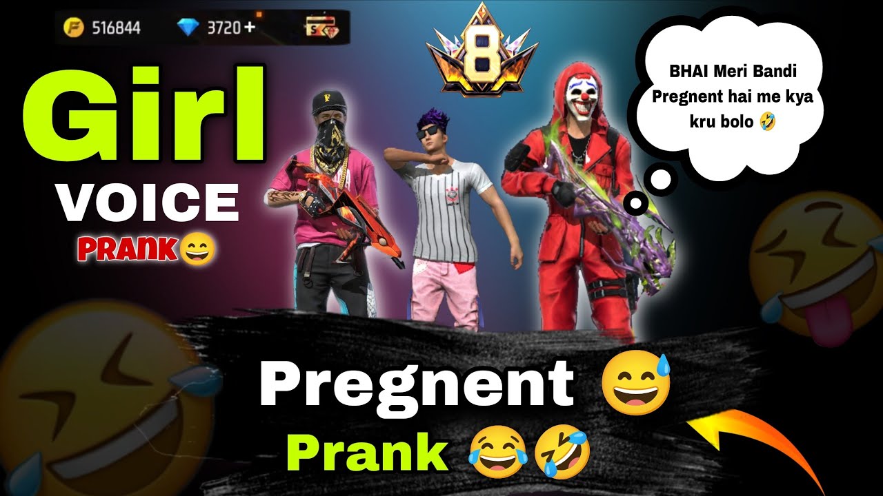 Kids Pregnant Prank 🤣 Girl Voice Prank Free Fire 😅| Bindass Wan Gaming 