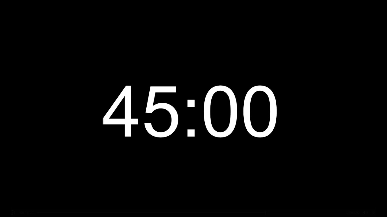 Stopwatch Timer: 0 to 45 Minutes | Focus & Productivity Timer | Minimal Design