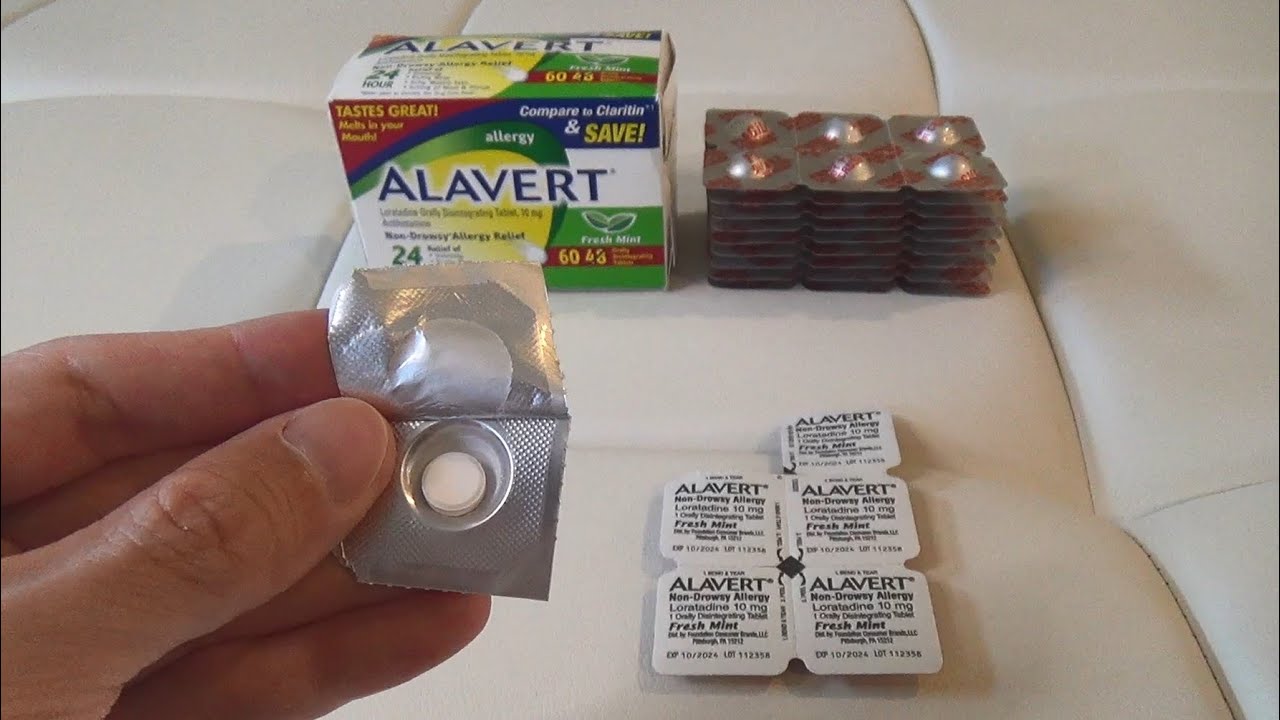 ALAVERT ALLERGY 24 HOUR RELIEF ALLERGY TABLETS CUSTOMER REVIEW AND CLOSE UP LOOK