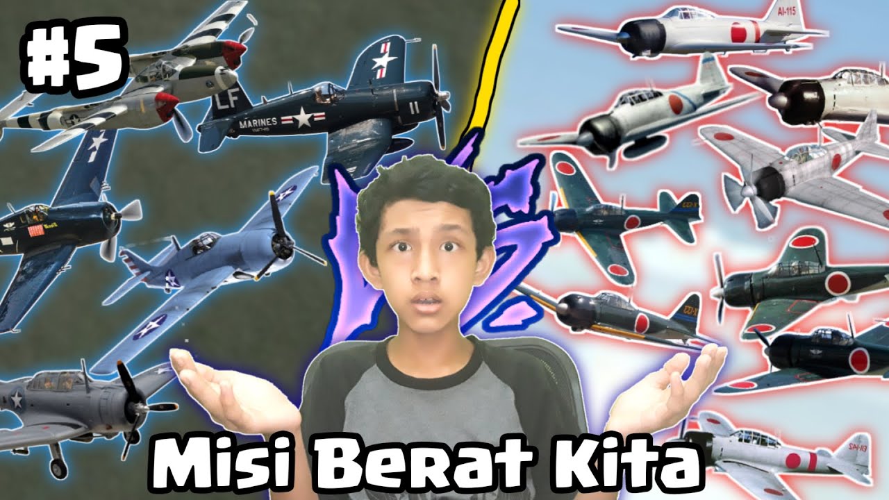 5 PESAWAT VS 1 PASUKAN..?  - Warplanes: WW2 Dogfight Indonesia - Part 5