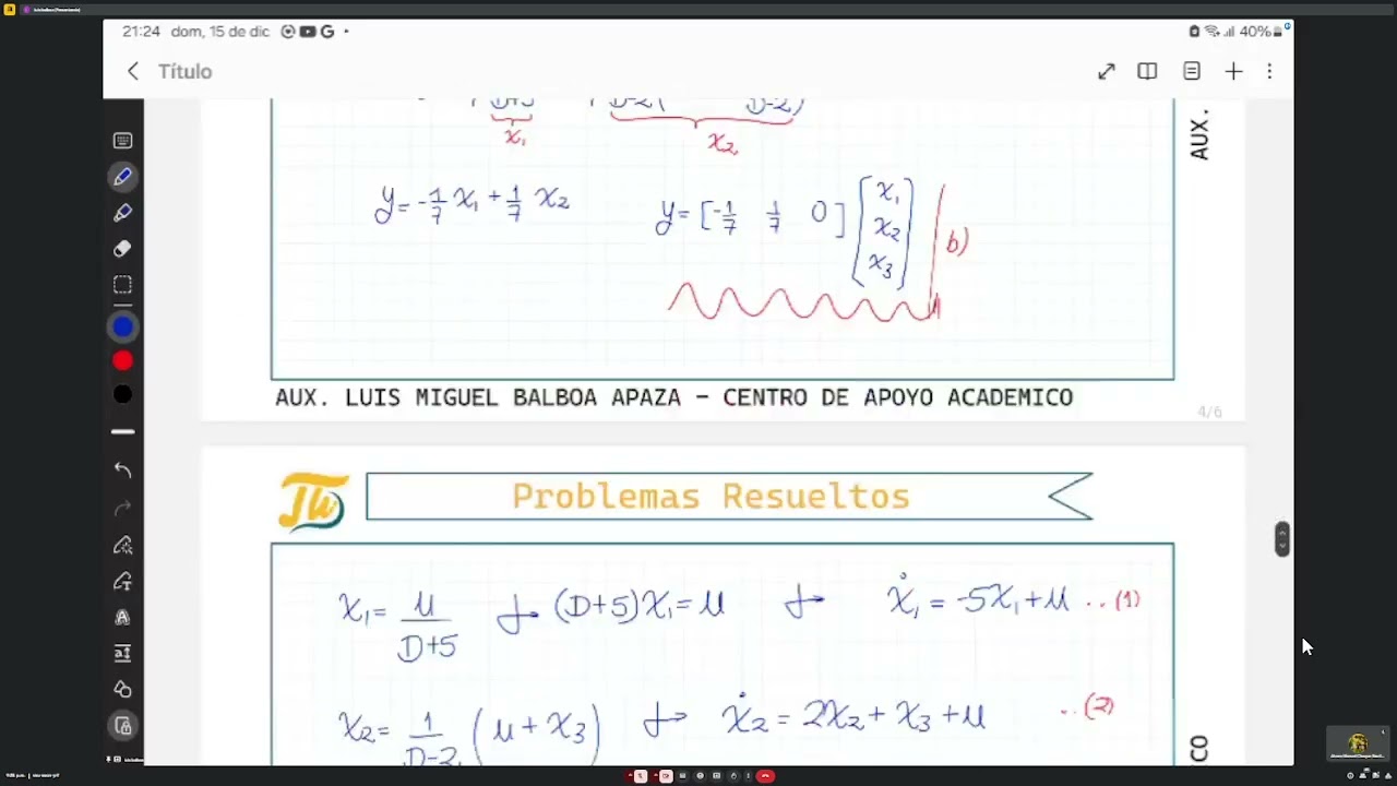 MAT 207 / MARATÓNICA EXÁMEN FINAL (PARTE 2) / UMSA
