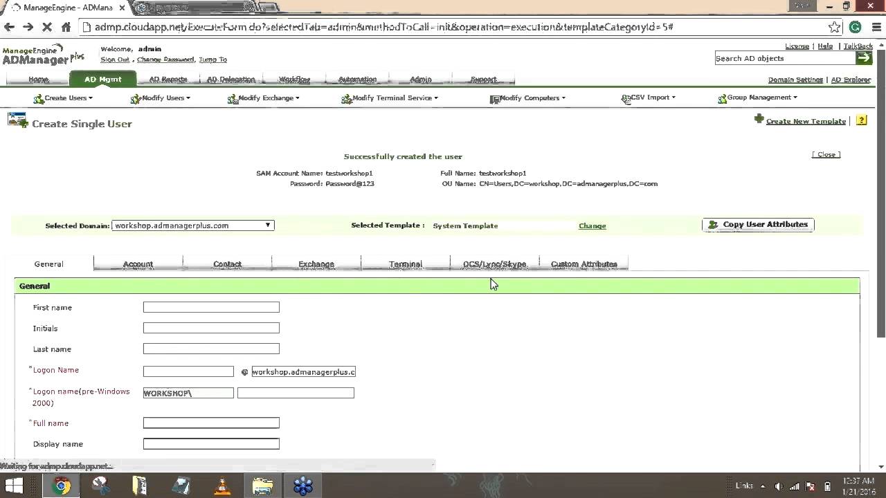 Streamline AD user modification, using CSV and templates
