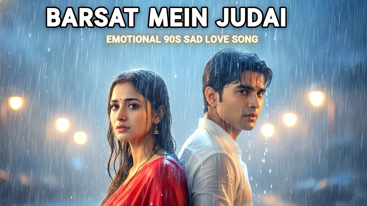 Barsat Mein Judaai 😢 | Emotional Bollywood Song 90s Bollywood Sad Love Song