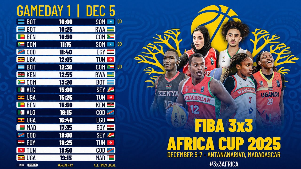 RE-LIVE | FIBA 3x3 Africa Cup 2025 | Day 1 - Session 1 | 3x3 Basketball