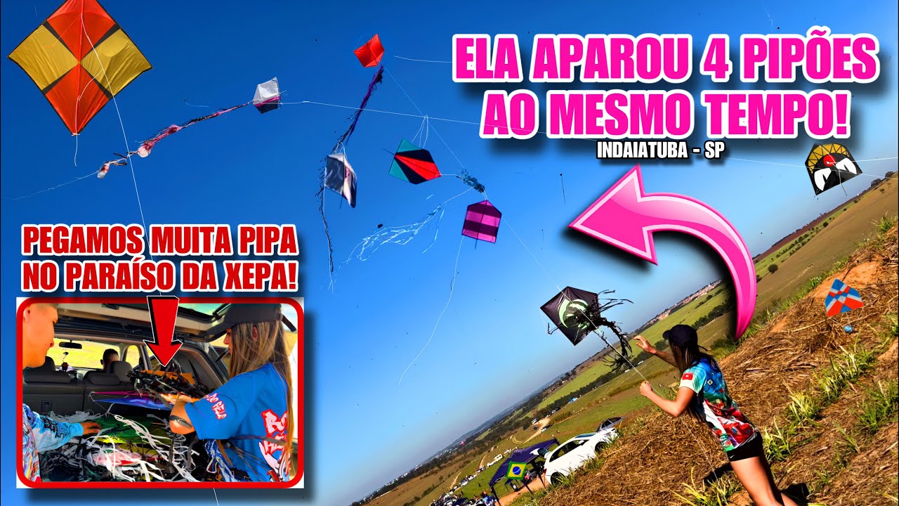 PARA&Iacute;SO DA XEPA DOS PIP&Otilde;ES - Pegando e Aparando S&oacute; Gigantes no Festival de Pipas em Indaiatuba 2024!