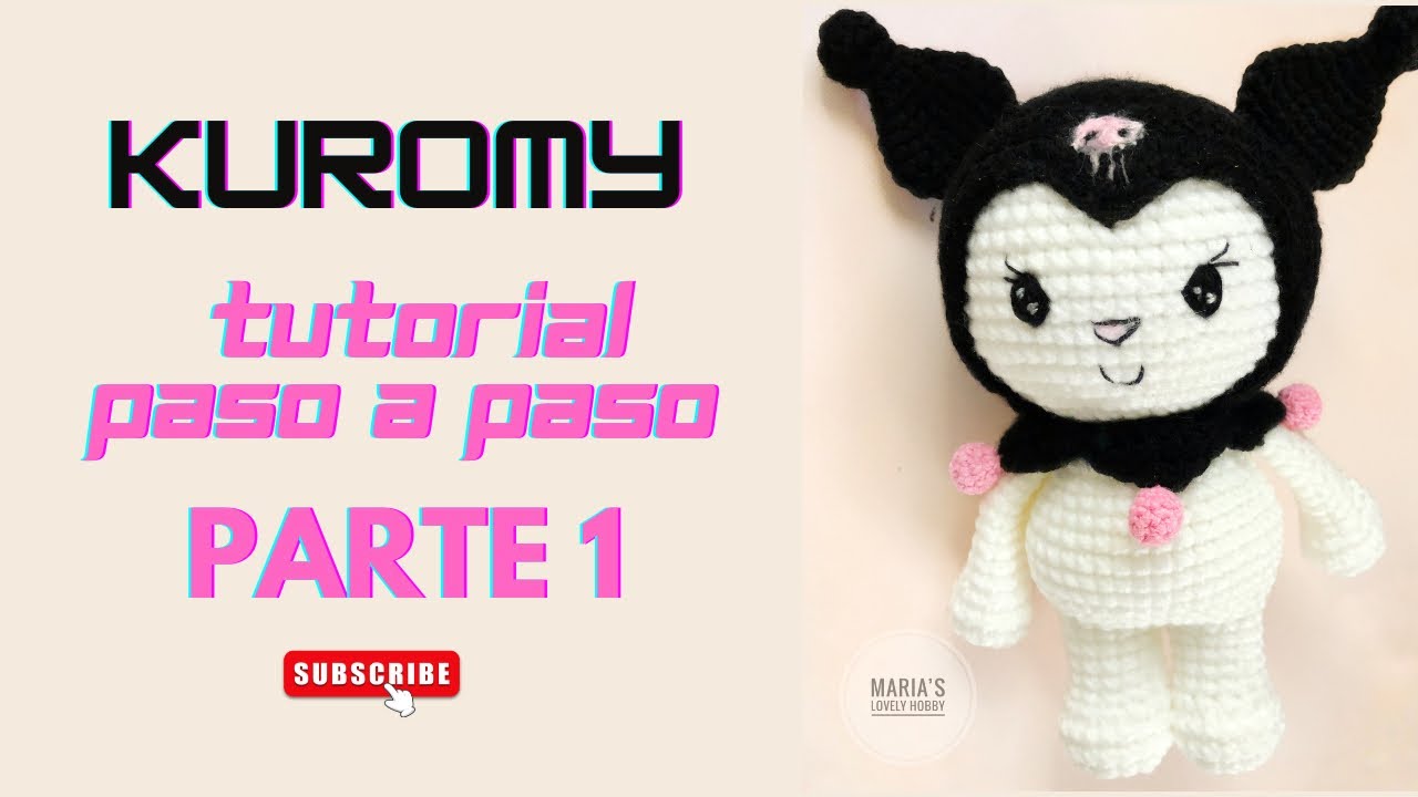 Amigurumi kuromi primera parte paso a paso