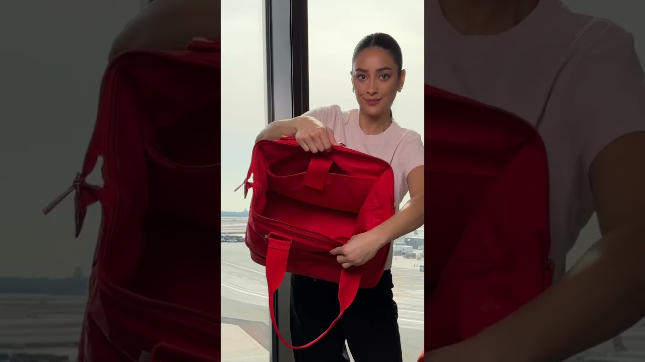 Shay Walks Through The Mini Weekender in Text me Red