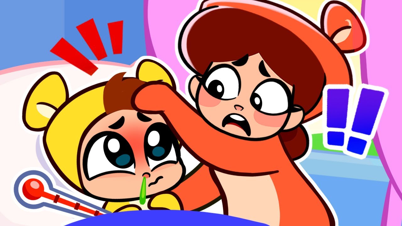 Baby Got Sick 🤧 Little Baby Not Feeling Well 😰 Cartoons for Kids & Nursery Rhymes