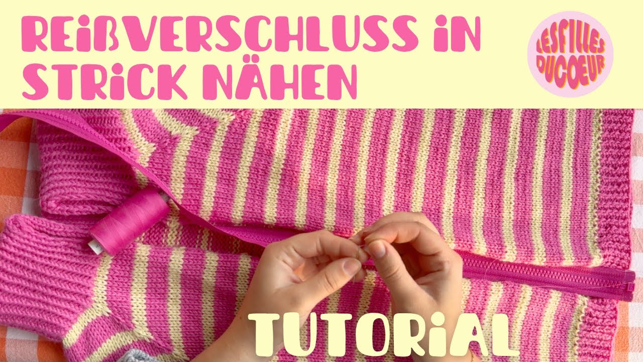 Rei&szlig;verschluss in Strickjacke n&auml;hen: Tutorial zum Lottazipper Cardigan