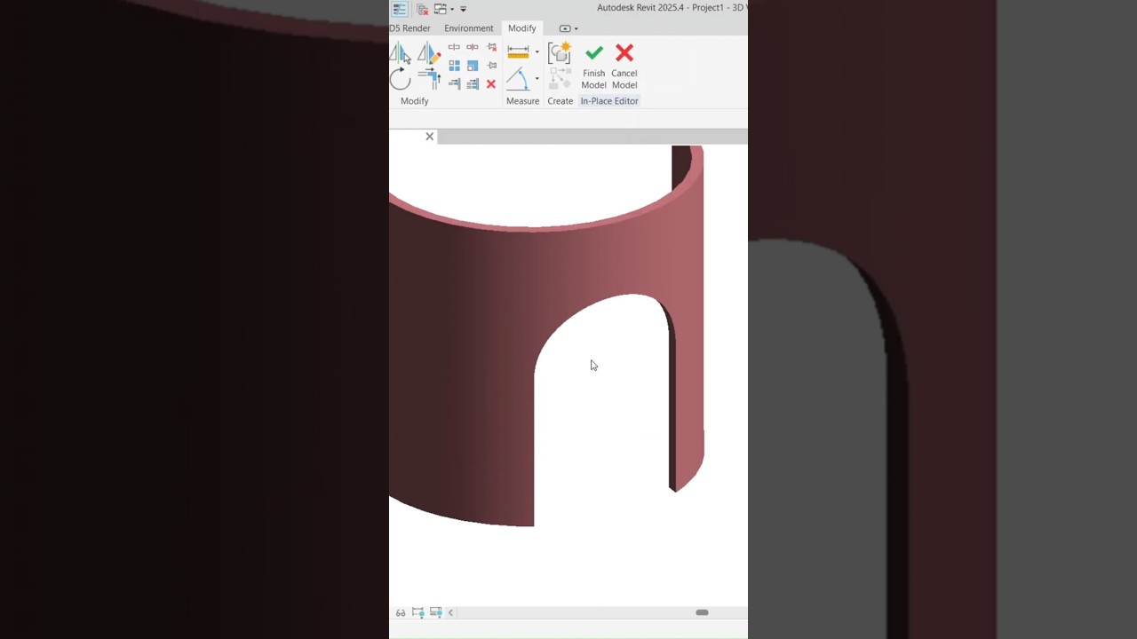 Arched Curved Wall in Revit #revit #architecture #3dmodelingsoftware #architecturestudent #bim