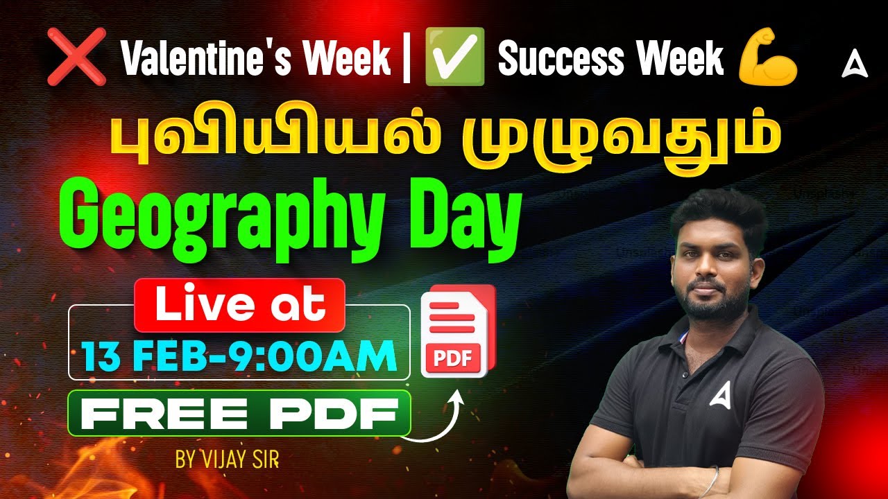 Success Week Special | Geography for TNPSC 2026 in Tamil | Indian Geography Questions By Vijay Sir