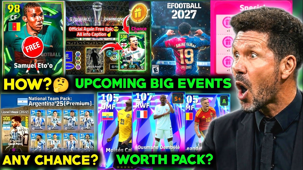 Free eto🤔? | Upcoming big events & rewards 💥 | Dembele pack review | More national packs?  Efootball