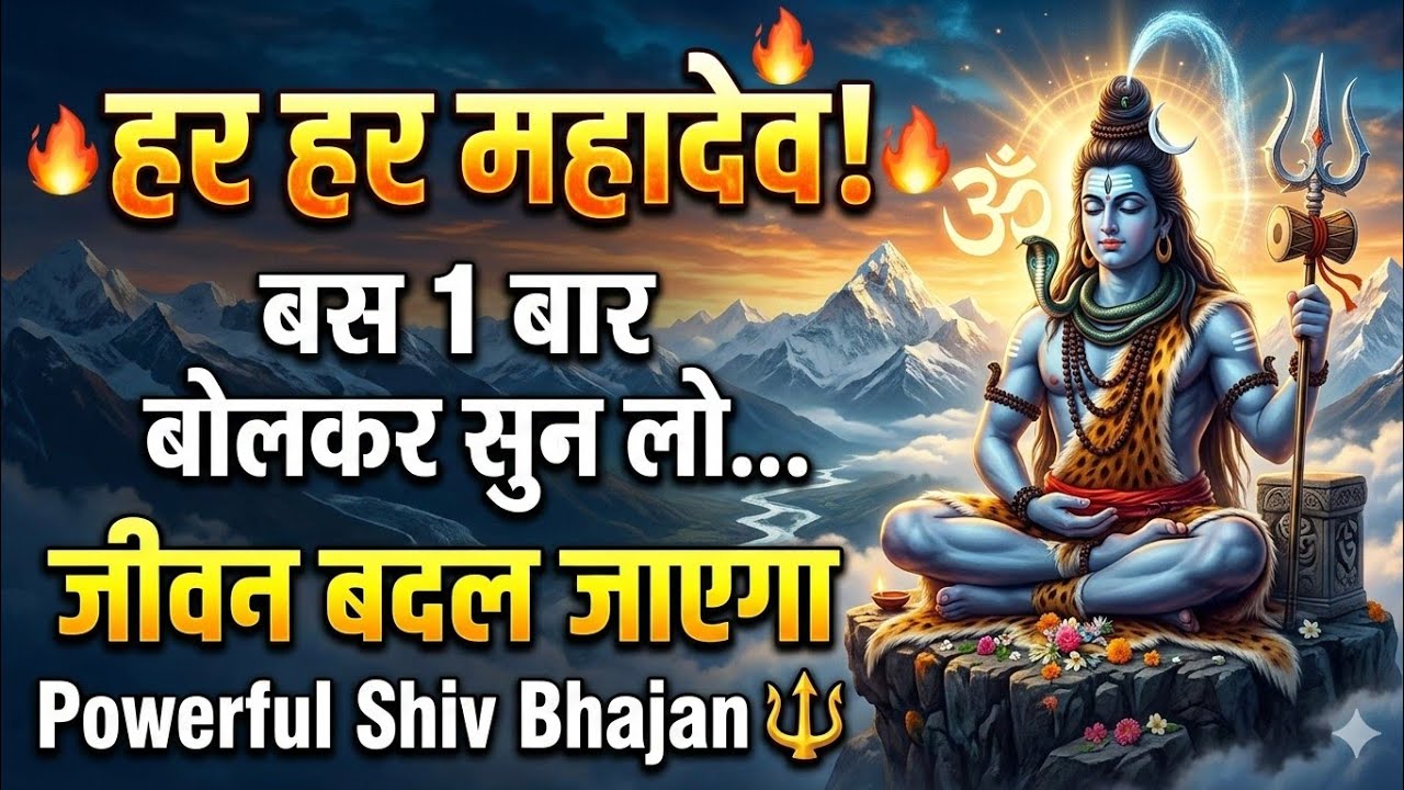 🔥 बस 1 बार “हर हर महादेव” बोलकर सुन लो… जीवन बदल जाएगा | Powerful Shiv Bhajan 🔱