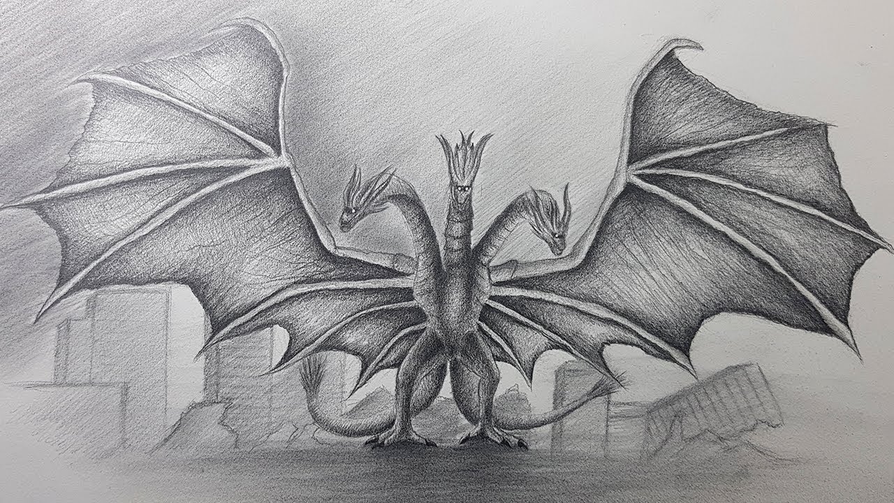 Dibujo de King Ghidorah - Godzilla King of the Monsters 2019