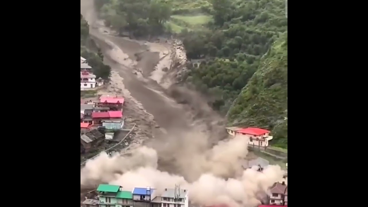 A massive cloudburst in the Kheer Ganga catchment triggered devastating flash floods and landslides